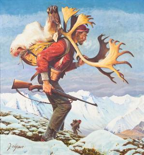 Appraisal: The Caribou Hunter by John Clymer John Clymer - The