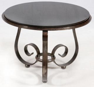 Appraisal: IN THE MANNER RAYMOND SUBES GRANITE IRON TABLE IN THE