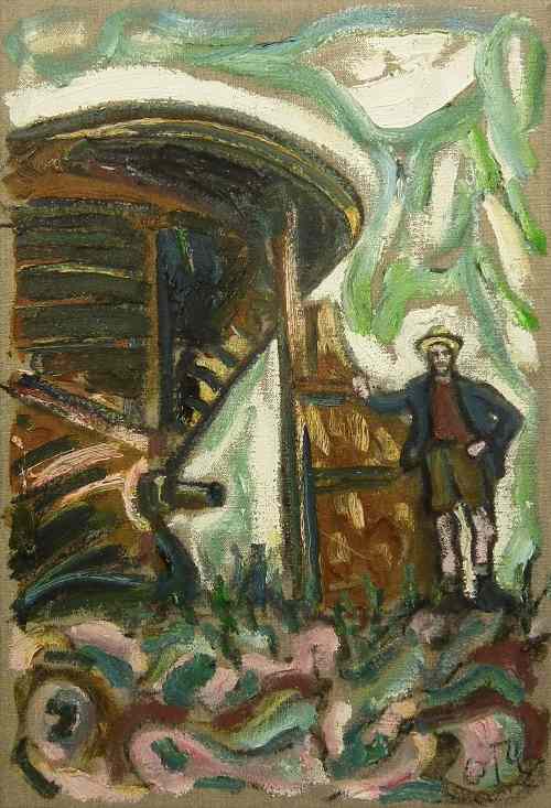 Appraisal: Billy Childish born - Oil painting - ''Wreck on the