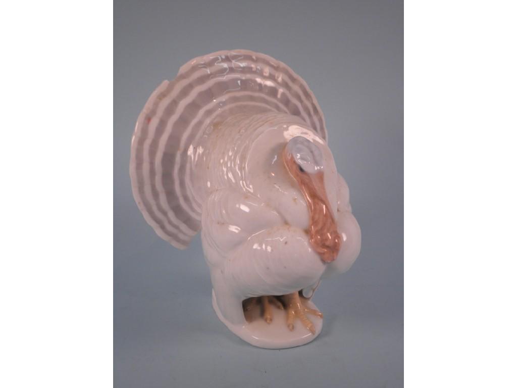 Appraisal: A Royal Copenhagen figure of a turkey pattern number cm