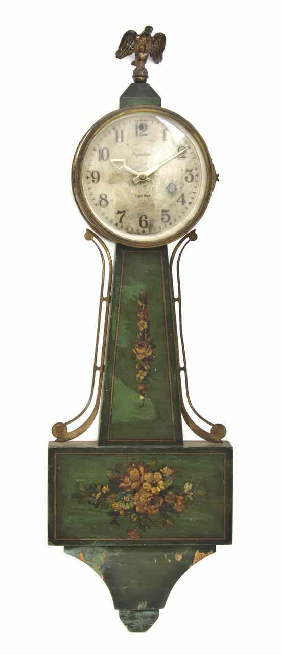 Appraisal: An American Banjo Clock Ingraham having a circular dial with