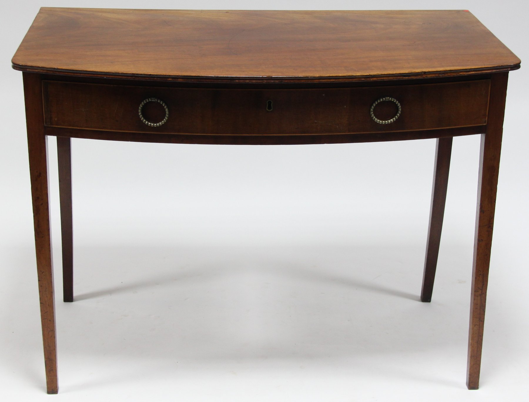 Appraisal: A George III mahogany side table with single drawer on