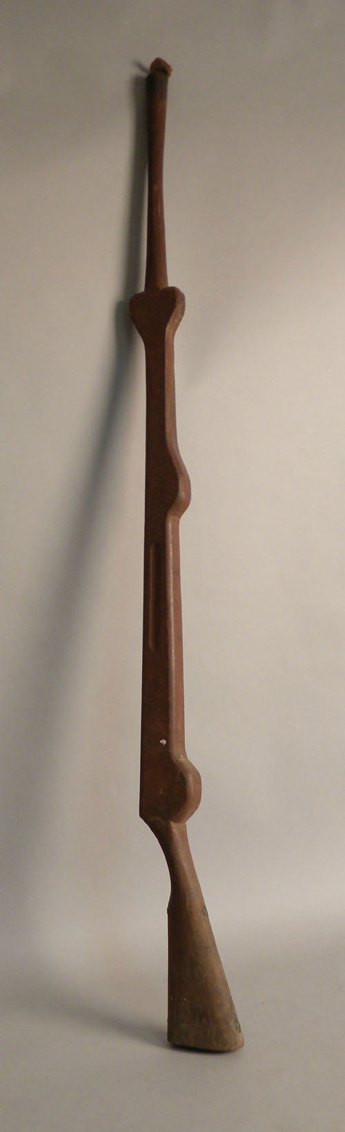 Appraisal: Walnut parade torch holder in the form of a gun