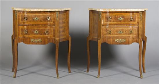 Appraisal: A Pair of Louis XVI Style Gilt Metal Mounted Commodes