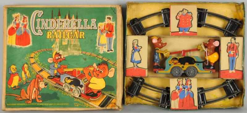 Appraisal: Walt Disney Brimtoy Cinderella Rail Car Toy English Wind-up mechanism