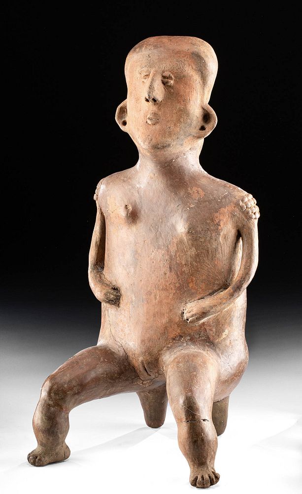 Appraisal: Jalisco Terracotta Seated Woman Pre-Columbian West Mexico Jalisco ca BCE