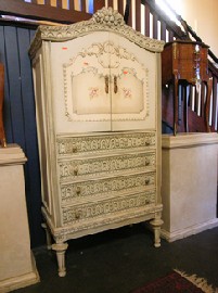 Appraisal: PAINTED AND FITTED CONTINENTAL CABINET