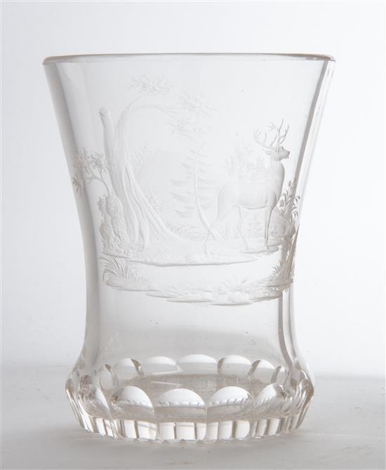 Appraisal: Sale Lot A Bohemian Etched Glass Beaker th th century