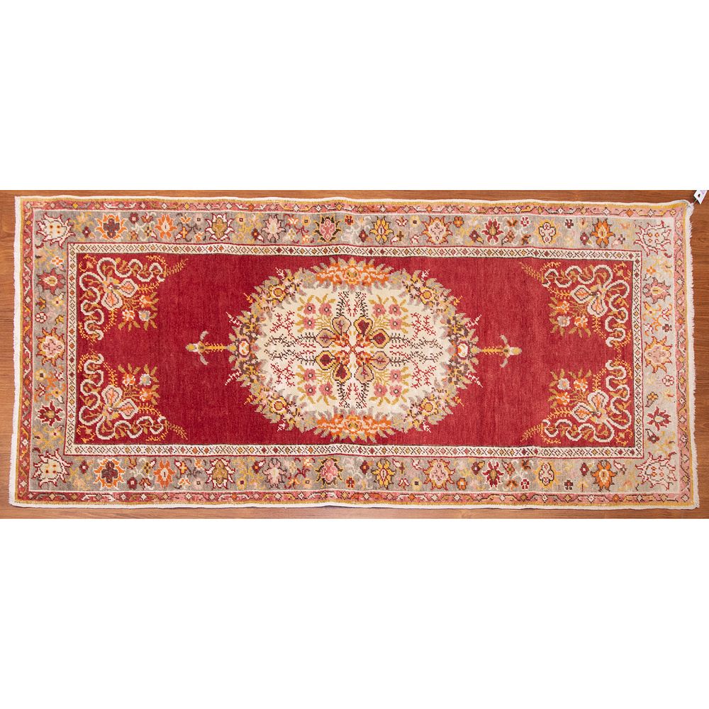 Appraisal: Antique Oushak Rug Turkey x First quarter- th century hand-knotted