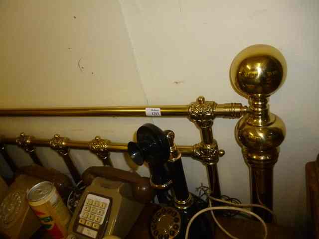 Appraisal: A MODERN BRASS DOUBLE BEDHEAD wide