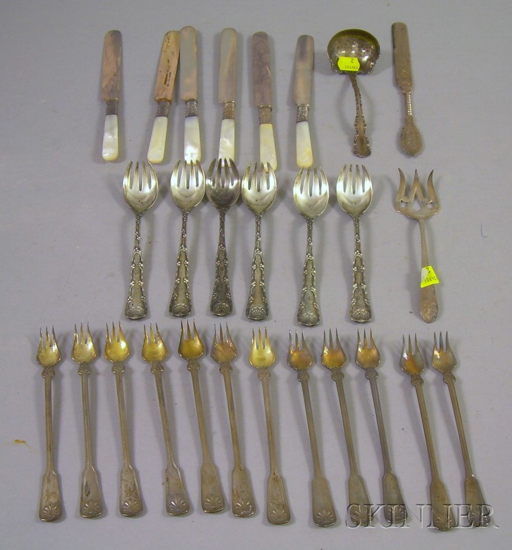 Appraisal: Group of Tiffany Sterling Flatware and Other Items a set