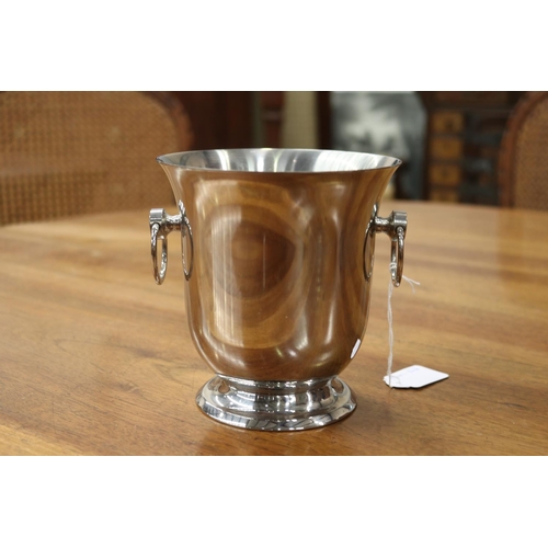 Appraisal: French heavy gauge Guy Degerge drop ring champagne bucket approx