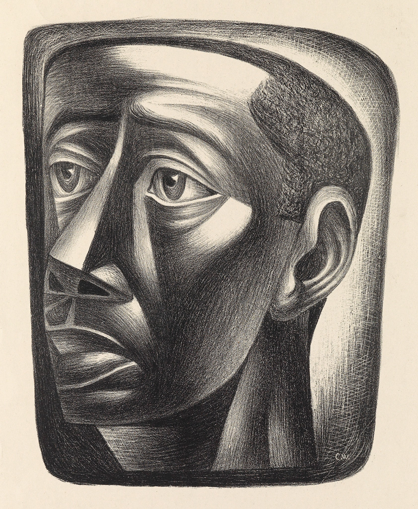 Appraisal: CHARLES WHITE - Joven Youth Lithograph on cream wove paper