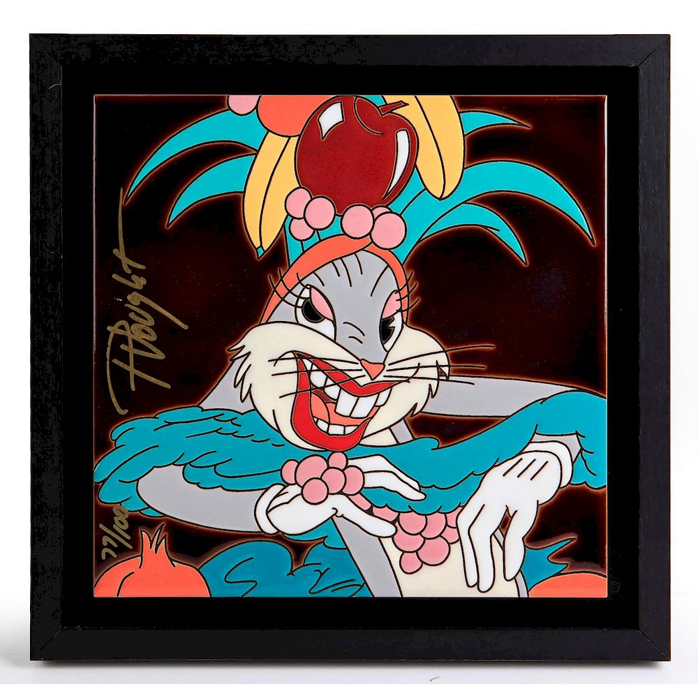 Appraisal: WARNER BROS CARMEN BUGS CATALINA CERAMIC TILE Signed and marked