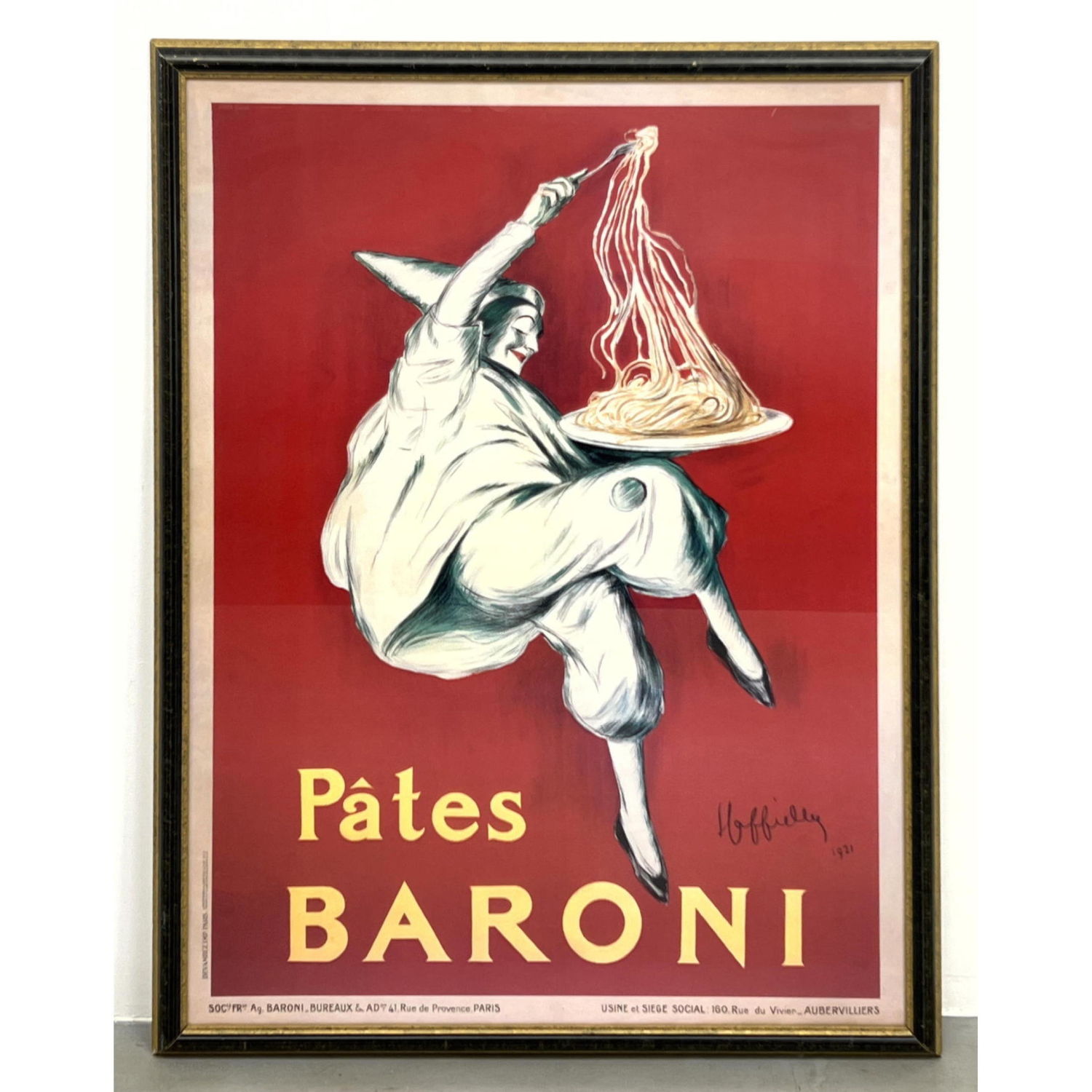 Appraisal: PATES BARONI French Poster Dimensions H inches W inches Frame