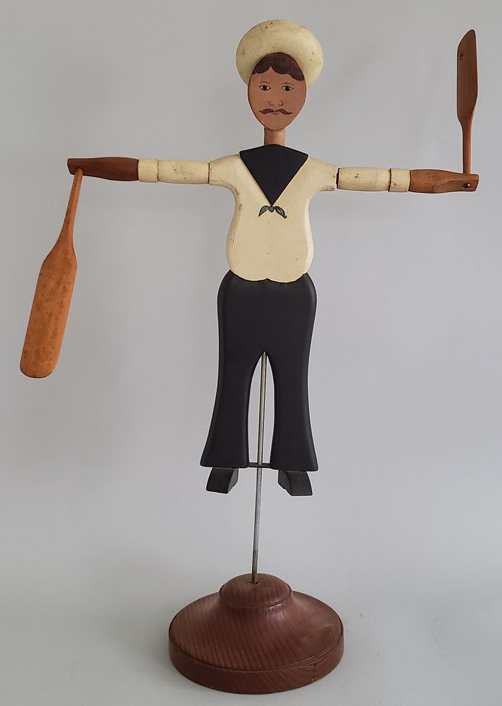 Appraisal: Harry Hilbert Hand Carved and Painted Nantucket Sailor Boy Whirligig