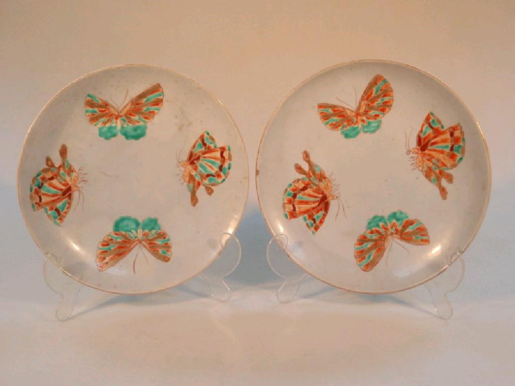 Appraisal: A pair of late thC Imari style plates hand painted