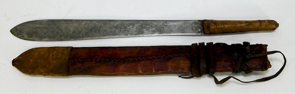 Appraisal: English Martindale Crocodile Machete with Sheath England Early th Century