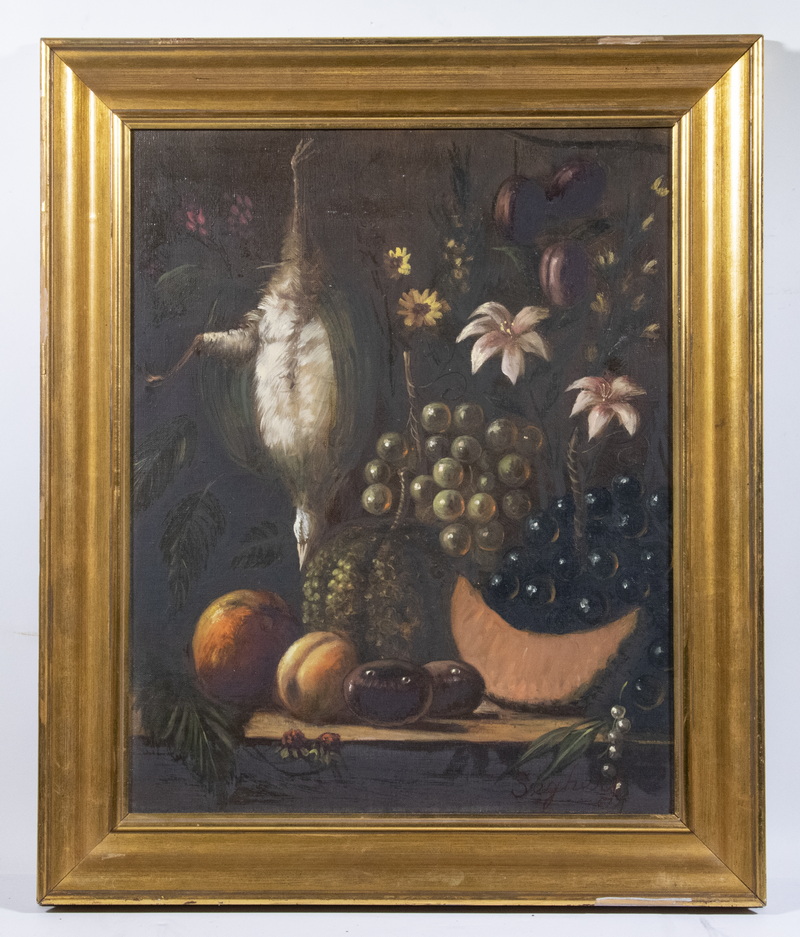 Appraisal: TH C DUTCH STYLE STILL LIFE PAINTING Rich Still Life