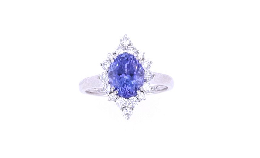 Appraisal: Classic Tanzanite Diamond Ring w AIGL Paperwork Featured in this