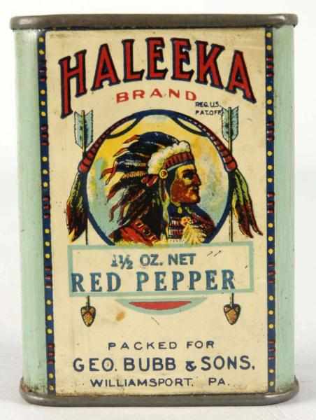 Appraisal: Haleeka Brand Red Pepper Spice Tin Description Beautiful image of