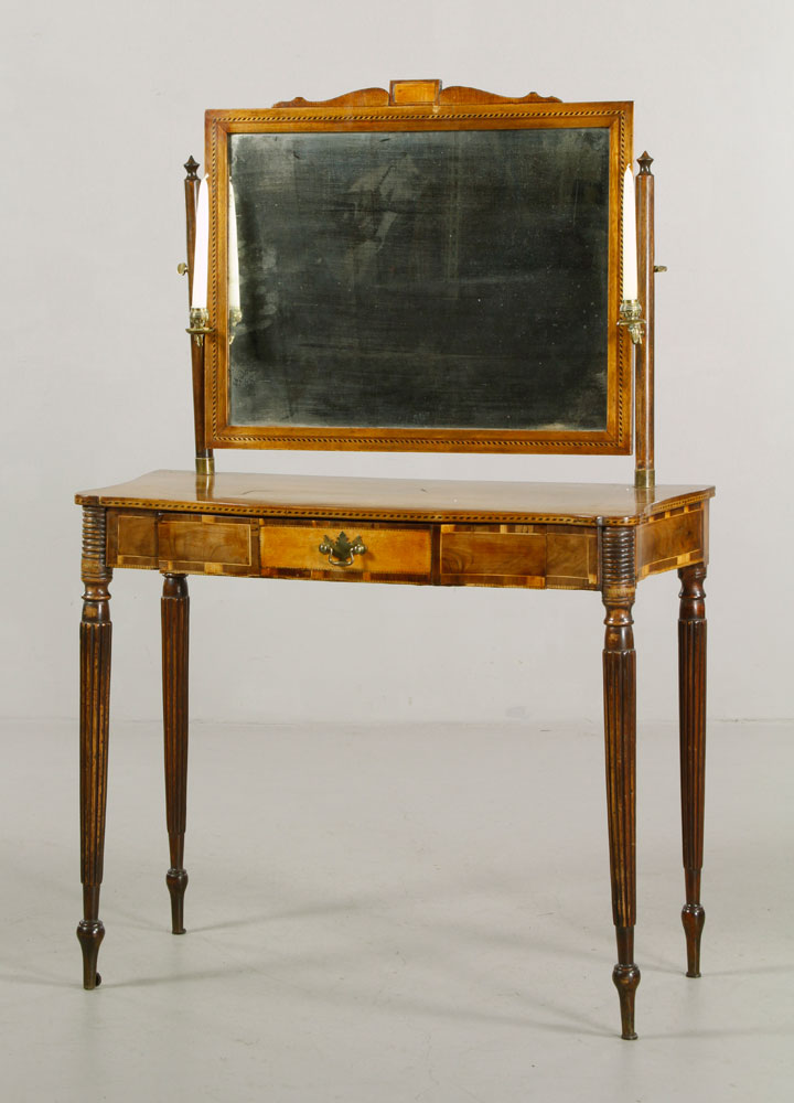 Appraisal: - th th C Dressing Table with Mirror Late th