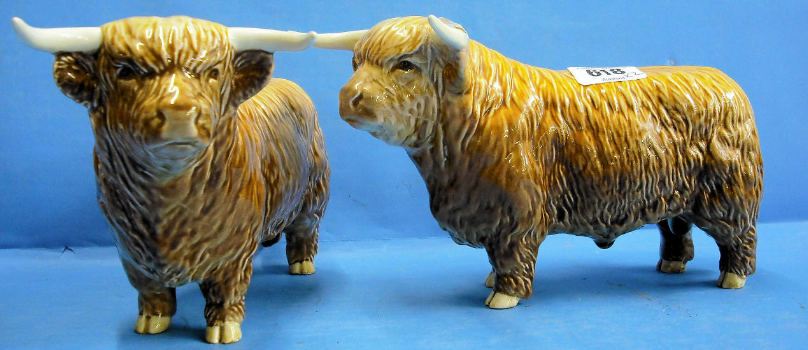 Appraisal: Beswick Highland Bull and Similar broken horn