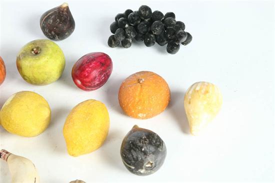 Appraisal: TWENTY-ONE PIECES OF STONE FRUIT European late th-early th century