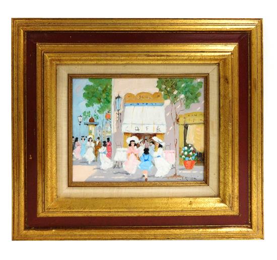 Appraisal: Luigi Cagliani Italian th C Street Scene oil on canvas