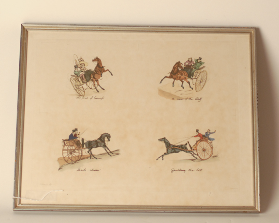 Appraisal: H Alken Print of Horses and Carriages in comic scenes