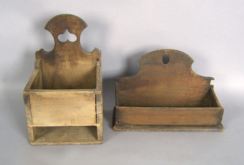 Appraisal: Two Pennsylvania utensil boxes th c h w and h