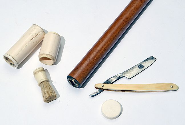 Appraisal: Bone Shaving Cane Exclusive on Bidsquare Ca - A bone