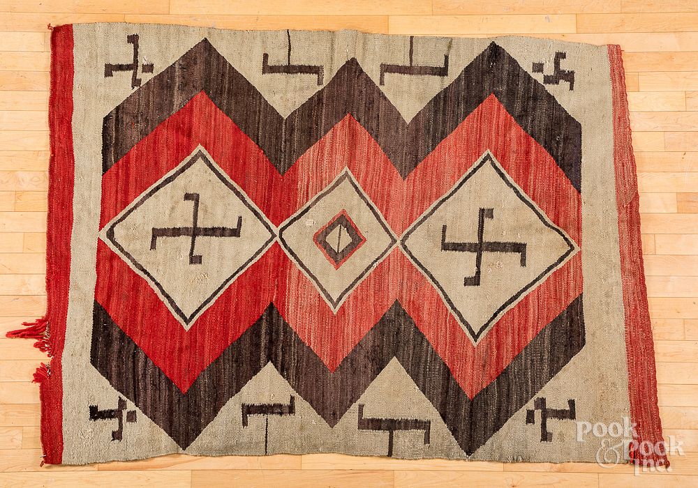 Appraisal: Navajo Indian weaving x Navajo Indian weaving x Condition Surface