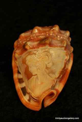 Appraisal: Hand Carved Cameo Conch Sea ShellThis is a very beautiful