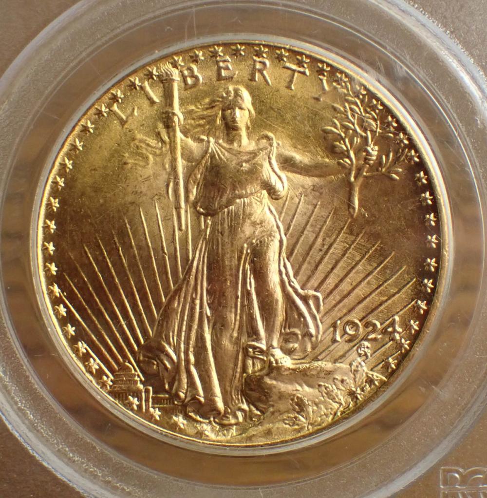 Appraisal: U S TWENTY DOLLAR GOLD COIN St Gaudens variety type