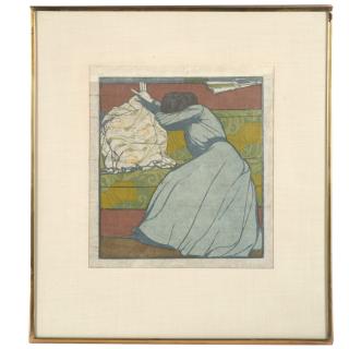 Appraisal: Max Kurzweil woodcut Max Kurzweil woodcut Max Kurzweil Austrian -