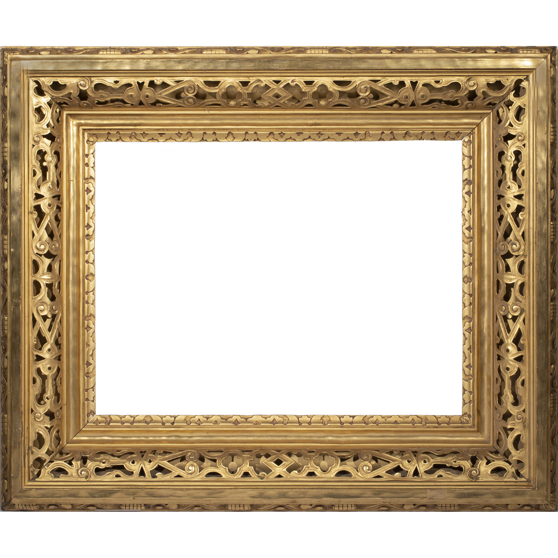 Appraisal: A FOSTER BROTHERS BOSTON RETICULATED GILTWOOD PICTURE FRAME CIRCA A