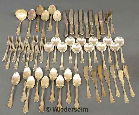 Appraisal: Sterling silver flatware by Wallace Concord pattern to include bouillon