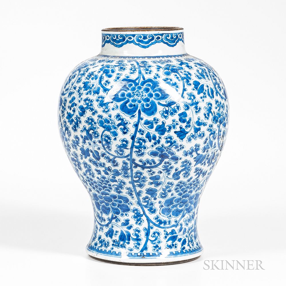 Appraisal: Blue and White Vase Blue and White Vase China th