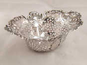 Appraisal: A late Victorian silver pierced and embossed deep shaped oval