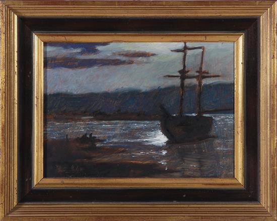 Appraisal: Stephen Chesley South Carolina b SHIP SKY MOON oil on