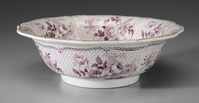 Appraisal: Rare Georgia Mulberry Transfer Bowl British th century mulberry transfer