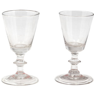 Appraisal: A Pair of Early American Glass Cordials th Century each