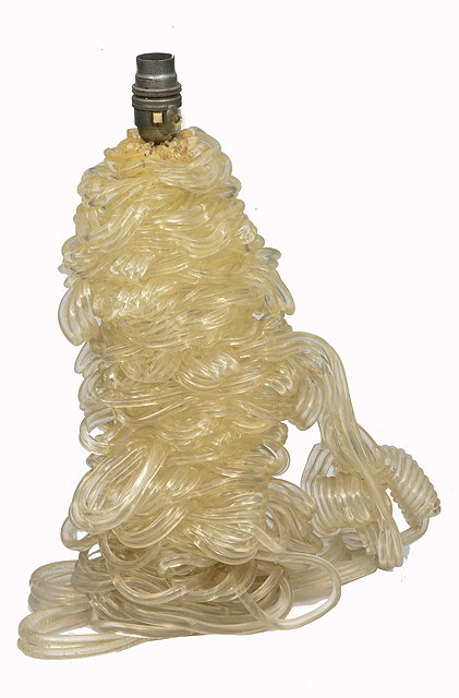 Appraisal: AN EARLY TO MID TH CENTURY PERSPEX COILED CABLE LAMP