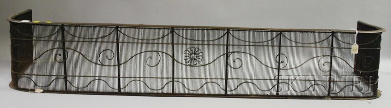 Appraisal: Wire and Brass Fireplace Fender ht lg dp in