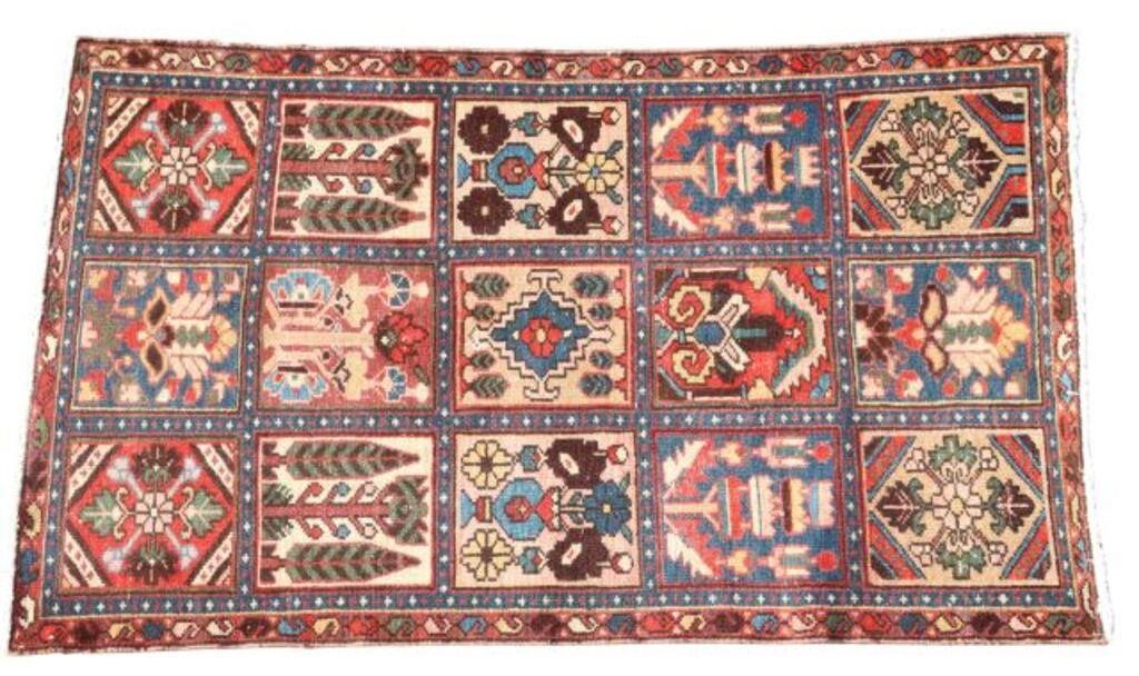 Appraisal: Hand-tied Persian Bakhtiari rug approx ' l ' w