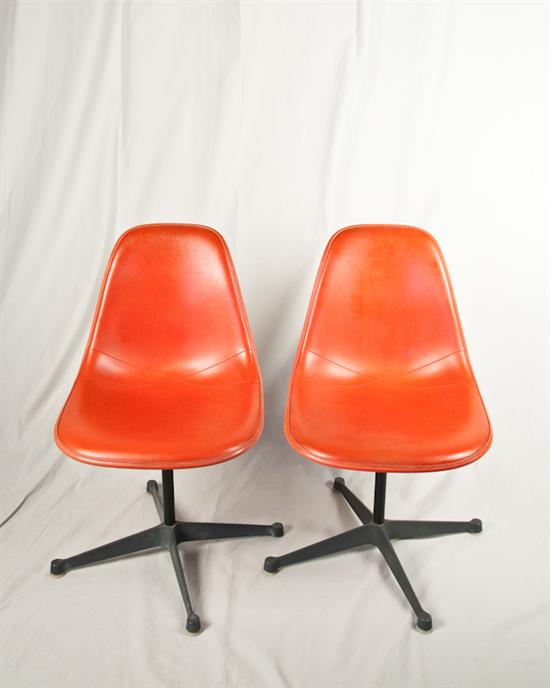 Appraisal: Pair Herman Miller Molded Plastic Side Chairs