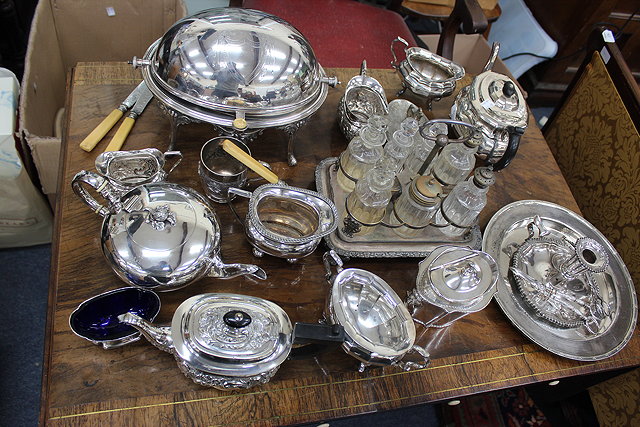 Appraisal: A COLLECTION OF SILVER PLATE to include a chamber stick