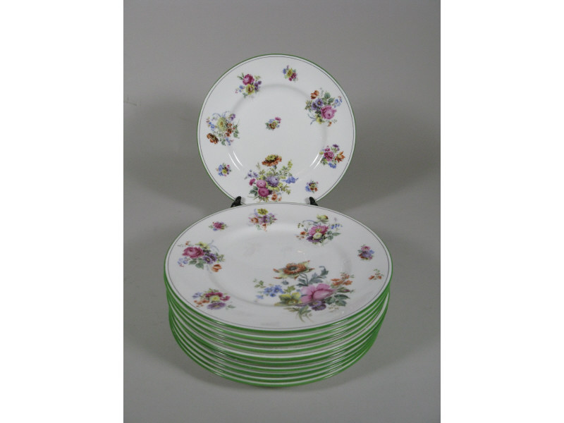 Appraisal: Set of Eleven Royal Doulton Luncheon Plates delicate floral pattern