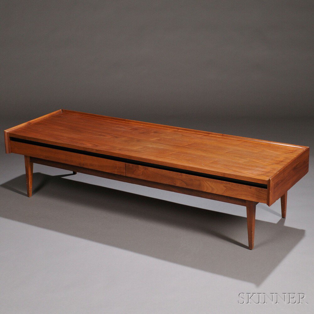 Appraisal: Martin Borenstein Coffee Table for Dillingham Esprit Collection Walnut United